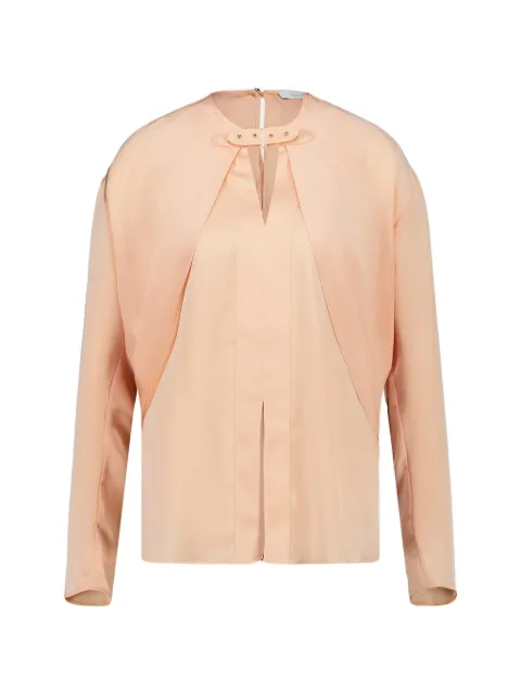 Rabanne satin long-sleeves blouse Neutrals 26PCTO169PO0336