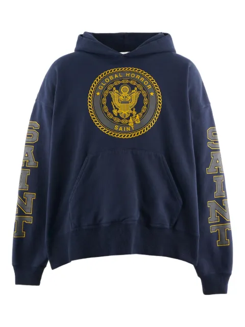 SAINT MXXXXXX printed hoodie Blue SMHR10000055