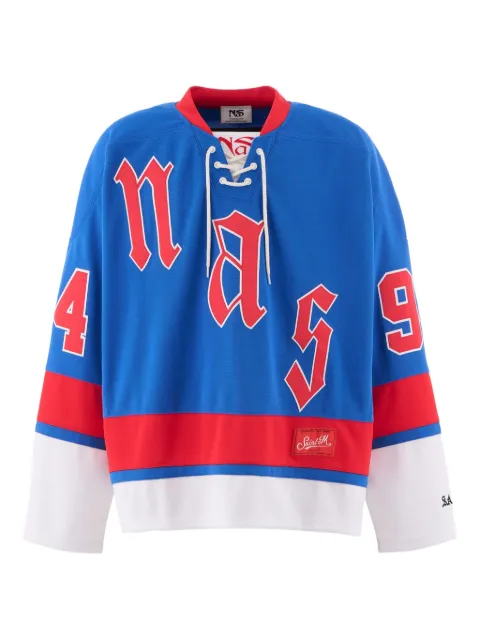 SAINT MXXXXXX Saint Michael x Nas Illmatic 94 Game long-sleeve T-shirt Blue SMHR10000C21
