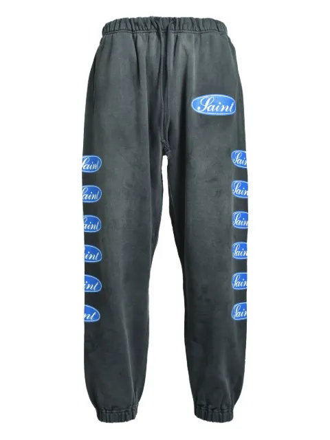 SAINT MXXXXXX logo-print pants Black SMHR10000061