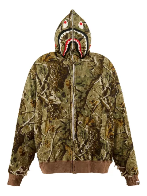 SAINT MXXXXXX x A Bathing Ape® shark-print hoodie Green SMHR10000C38