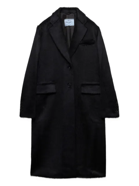 Prada velvet single-breasted coat Blue P644SSOOO17VD