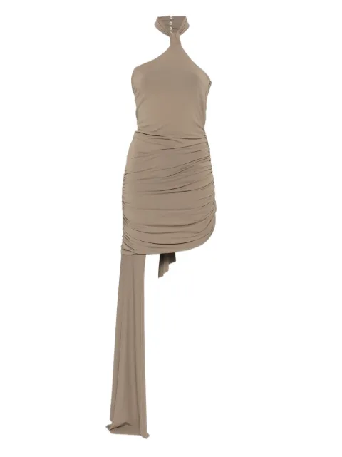 Amen draped mini dress Brown AMW25402
