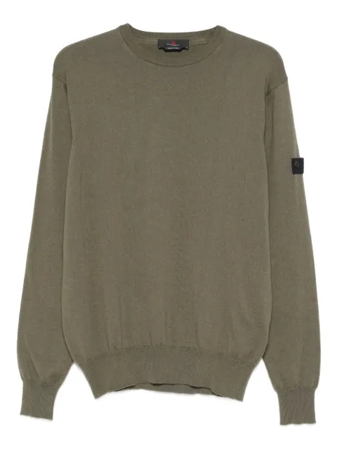 Peuterey Exmoor 07 logo-patch crew neck sweater Green PEU561199011919