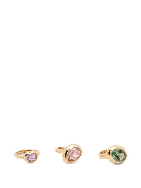 Swarovski Gema motif ring set (set of three) Gold 5753094