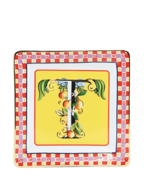 BACI MILANO floral-details decorative tray (15cm x 15cm) Yellow STR1ORTT
