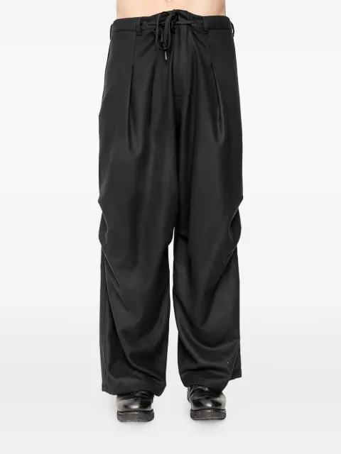 Andrea Ya'aqov drawstring-waist pleated trousers Black 25MSAP48B