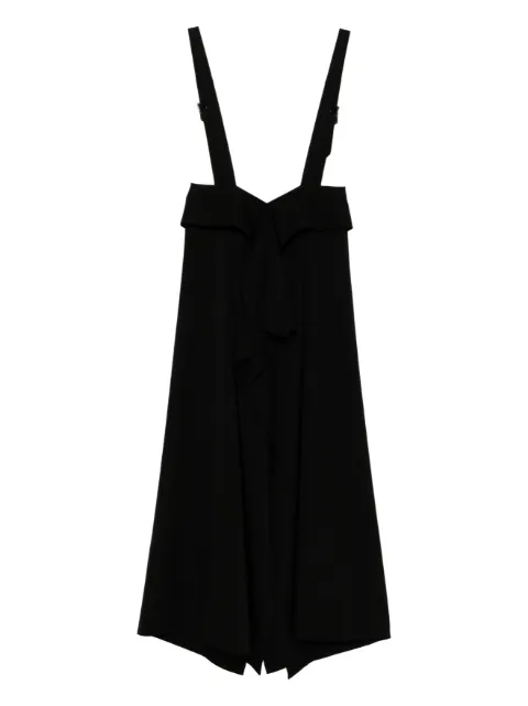 Yohji Yamamoto draped detailing dress Black LAS53111