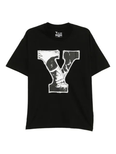 Yohji Yamamoto graphic-print cotton T-shirt Black MLT72990BLK