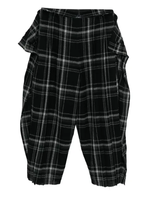 Limi Feu checked flared trousers Black LLP05122
