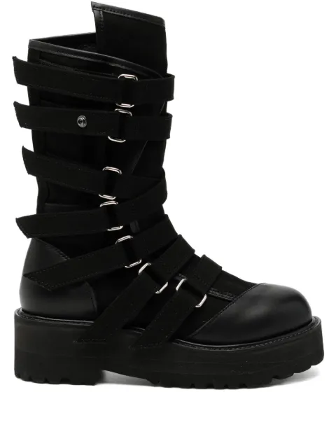 Yohji Yamamoto buckle boots Black LLE01880