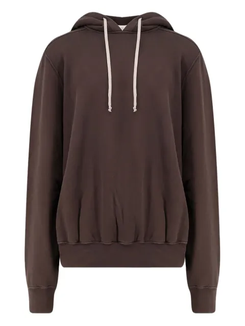 Rick Owens DRKSHDW drawstring cotton hoodie Brown DU02E7262FSLP78
