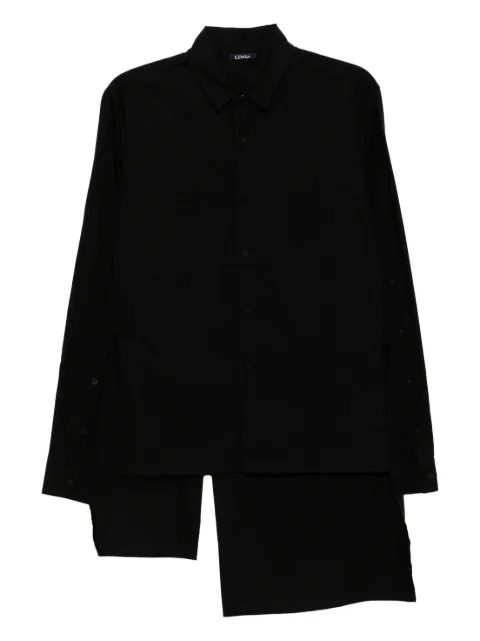 Limi Feu typewriter back slit shirt Black LLB04003