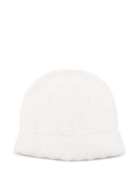 Vanisè Nadine wool beanie hat White V51690NADINELUNA