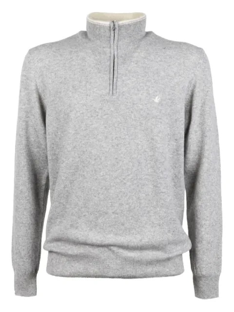 BROOKSFIELD zip mock-neck sweater Grey 203EK039V0033