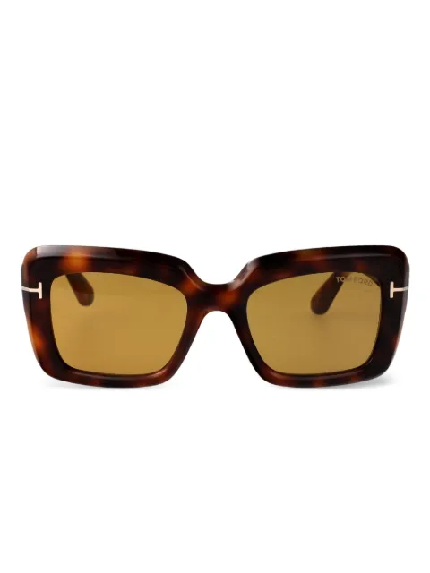 TOM FORD Eyewear Leila square-frame sunglasses Brown FT131853E