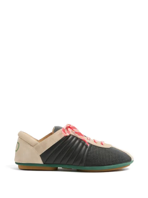 Valentino Garavani Strikie sneakers in perforated nappa and suede Black YS0M58FFB