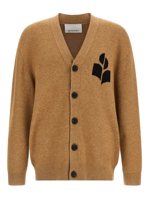 MARANT Curtis logo-detail cardigan Neutrals CA0083HAA1L03H
