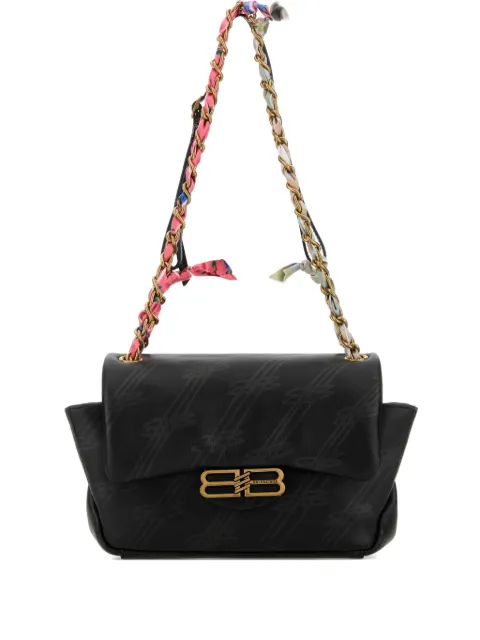 Balenciaga printed leather darling shoulder bag Black 8444942AB8W