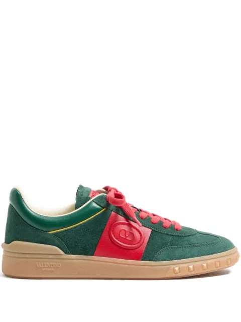 Valentino Garavani Upvillage low top trainer in split leather and calfskin nappa leather Green YS0H77LAL