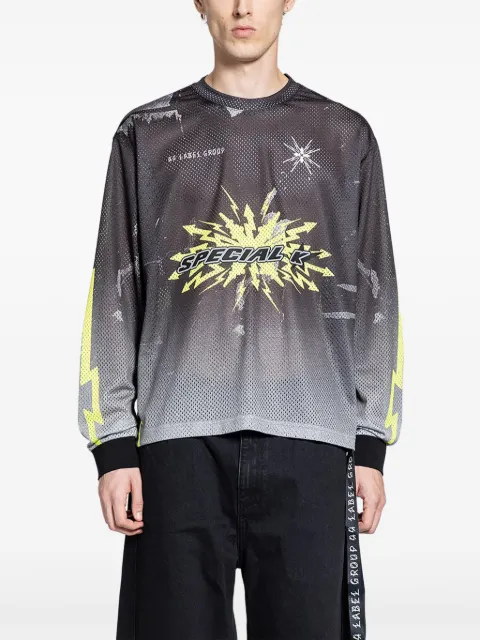 44 LABEL GROUP Voltage long-sleeve T-shirt Grey B0030668FA683