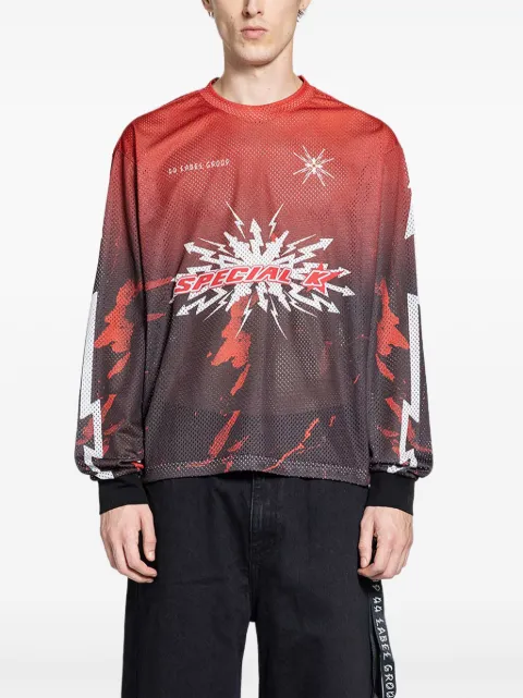 44 LABEL GROUP Voltage long-sleeve T-shirt Red B0030668FA683