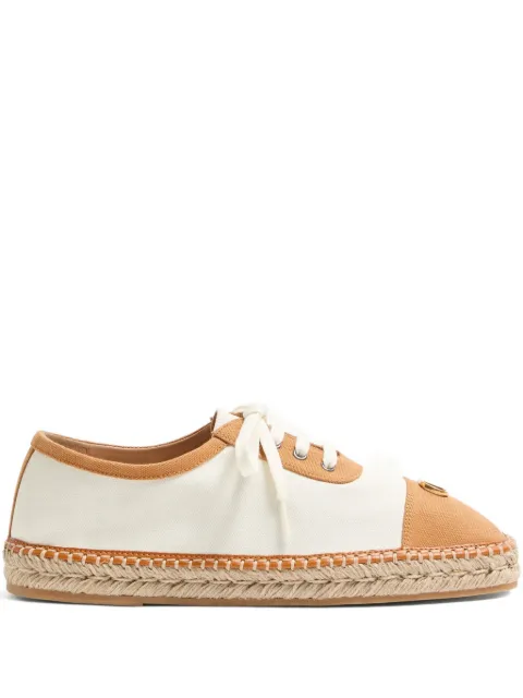 Valentino Garavani Palm Avenue espadrilles in canvas and buffalo Neutrals YS0L97HLB