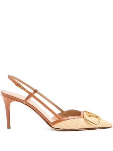 Valentino Garavani vlogo signature slingback pumps Neutrals WS0R01THQ