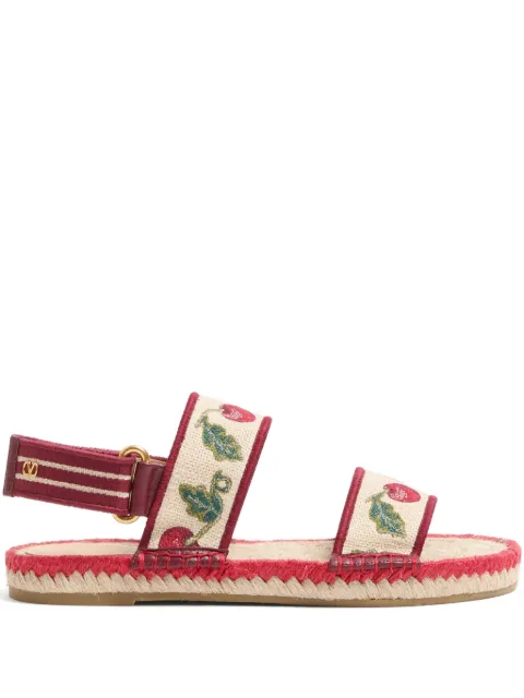 Valentino Garavani Bribri sandals with Cherryfic embroidery Neutrals WS0NV6NYL