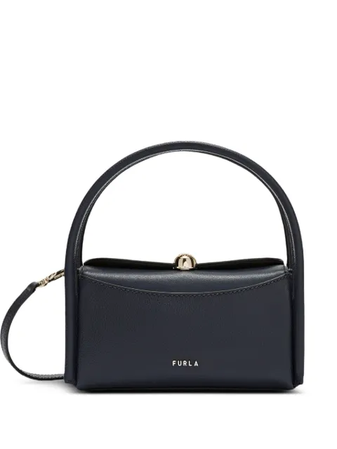 Furla mini Nicole grained-leather Boston bag Blue WE00893BX42961007