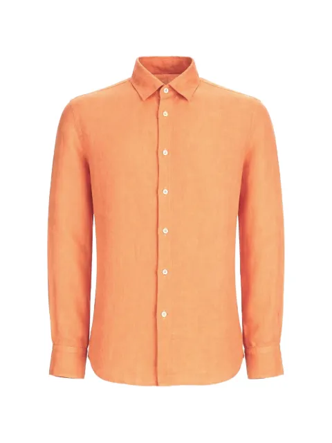 120% Lino button-down long-sleeve shirt Orange 33ALIM1PJL0000115S00S00014