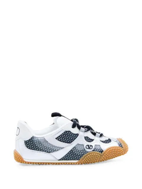Valentino Garavani Amphibia sneaker in rubberised calfskin and laminated nappa Silver W2SONB8SPE
