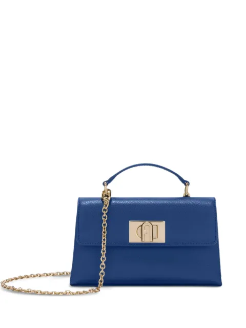 Furla mini 1927 leather tote bag Blue WE00423ARE0001007