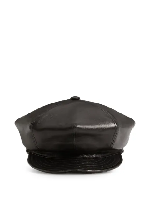 Valentino Garavani Vlogo Signature leather cap Black WHQA20CZV