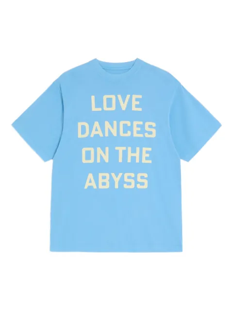 Valentino Garavani cotton T-shirt with Love Dances On The Abyss & Made In print Blue VMG17UBBA