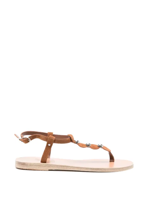 Ancient Greek Sandals Ilida sandals Brown ILIDASTUDSCROSTA