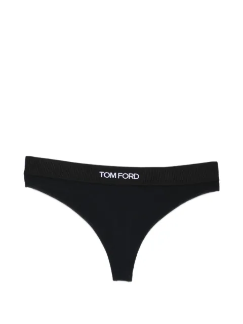 TOM FORD logo-detail thong Black KNJ009JEX011