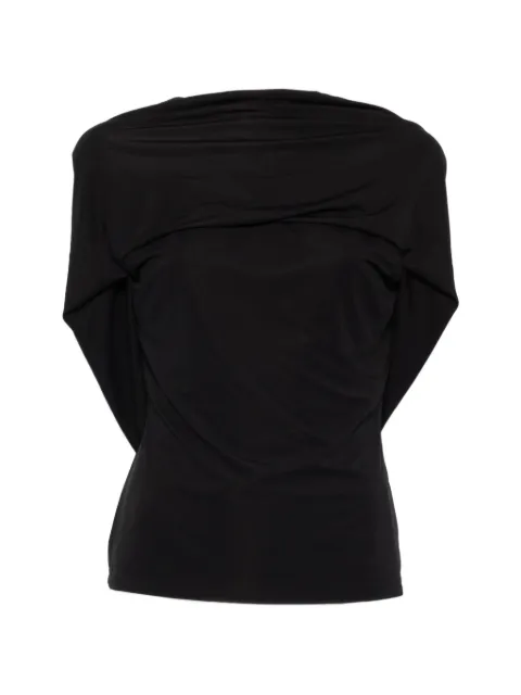 Esse Studios Solina black blouse Black ESSE014TOP2SOLID