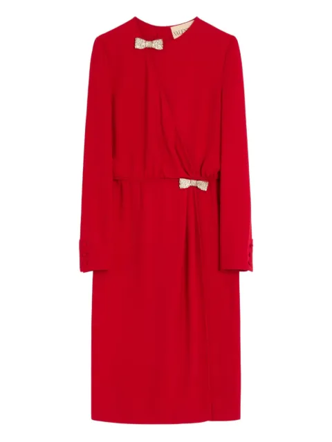 Valentino Garavani embroidered Cady Couture midi dress Red BVAHB01MM