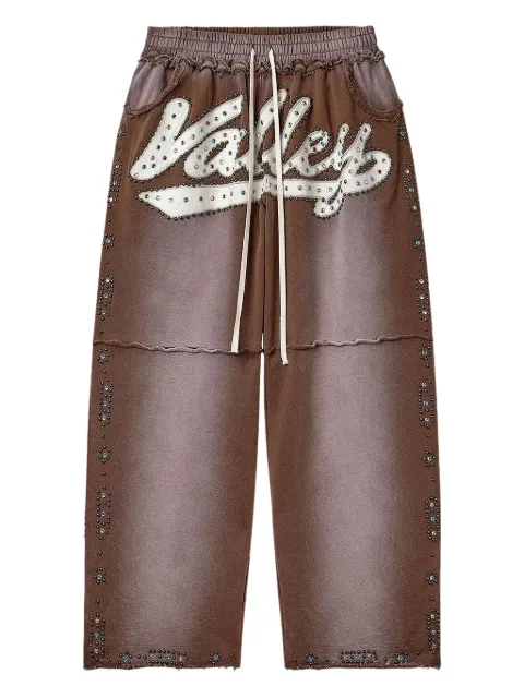 Vale jewelled track pants Brown VALE09014SSBBR