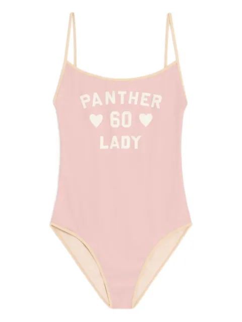 Valentino Garavani printed logo-detail swimsuit Pink BUHAB5A5A