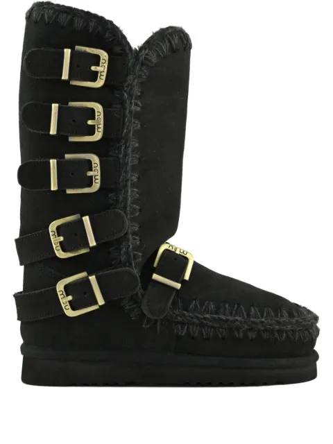 Mou 40mm buckle-straps boots Black FW101137ABKBK