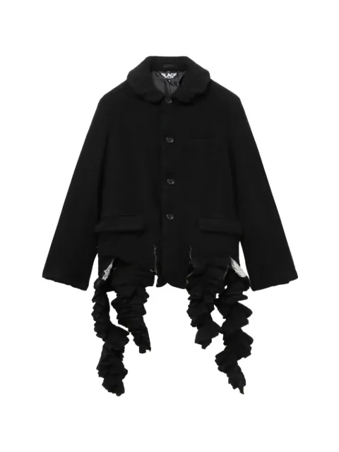 Black Comme Des Garçons ruffled jacket Black 1PJ013052