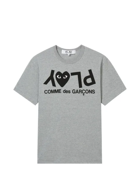 Comme Des Garçons Play heart cotton T-shirt Grey AXT082051