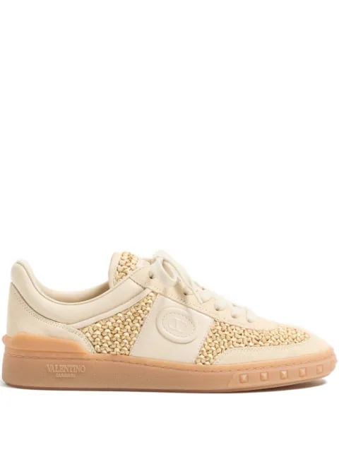 Valentino Garavani Upvillage sneakers in woven raffia fabric Neutrals WS0IL9DPK