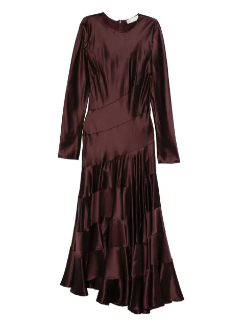Tory Burch tiered panelled dress Red 176403