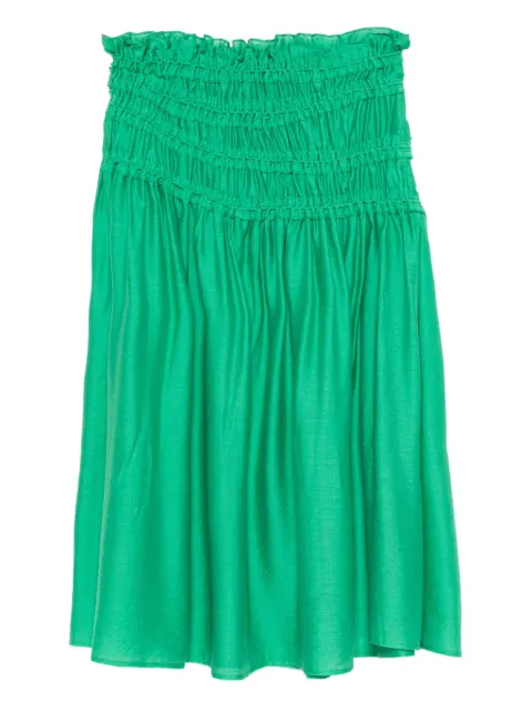 Tory Burch smocked viscose skirt Green 168022