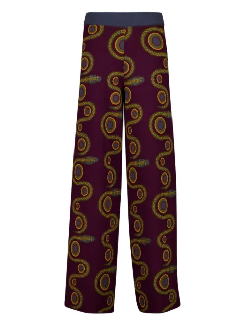 PAULA geometric-pattern trousers Purple MIRA4