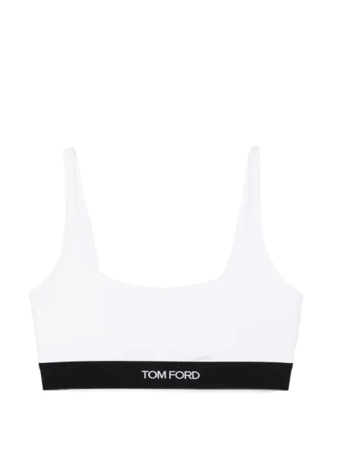 TOM FORD logo-detail bra White BRJ016JEX011
