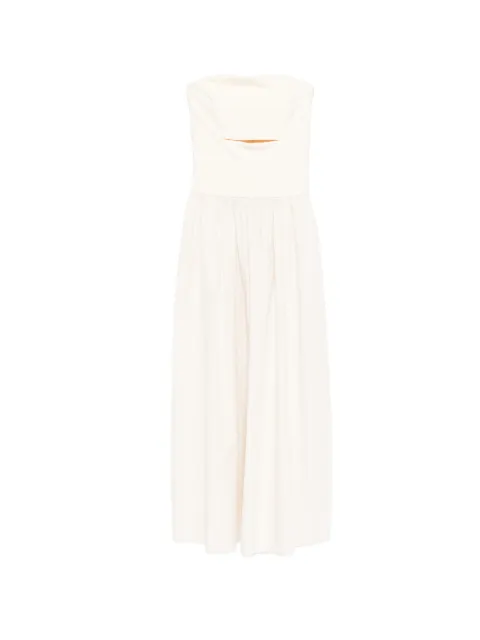 Esse Studios strapless split midi dress Neutrals ESSE014DRESS31